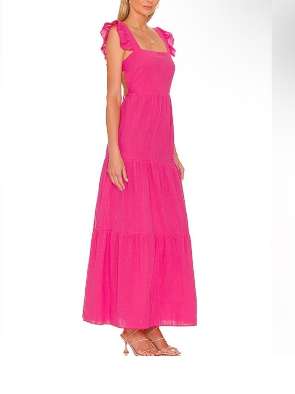 SNDYS x Revolve Peaches Pink Maxi Dress